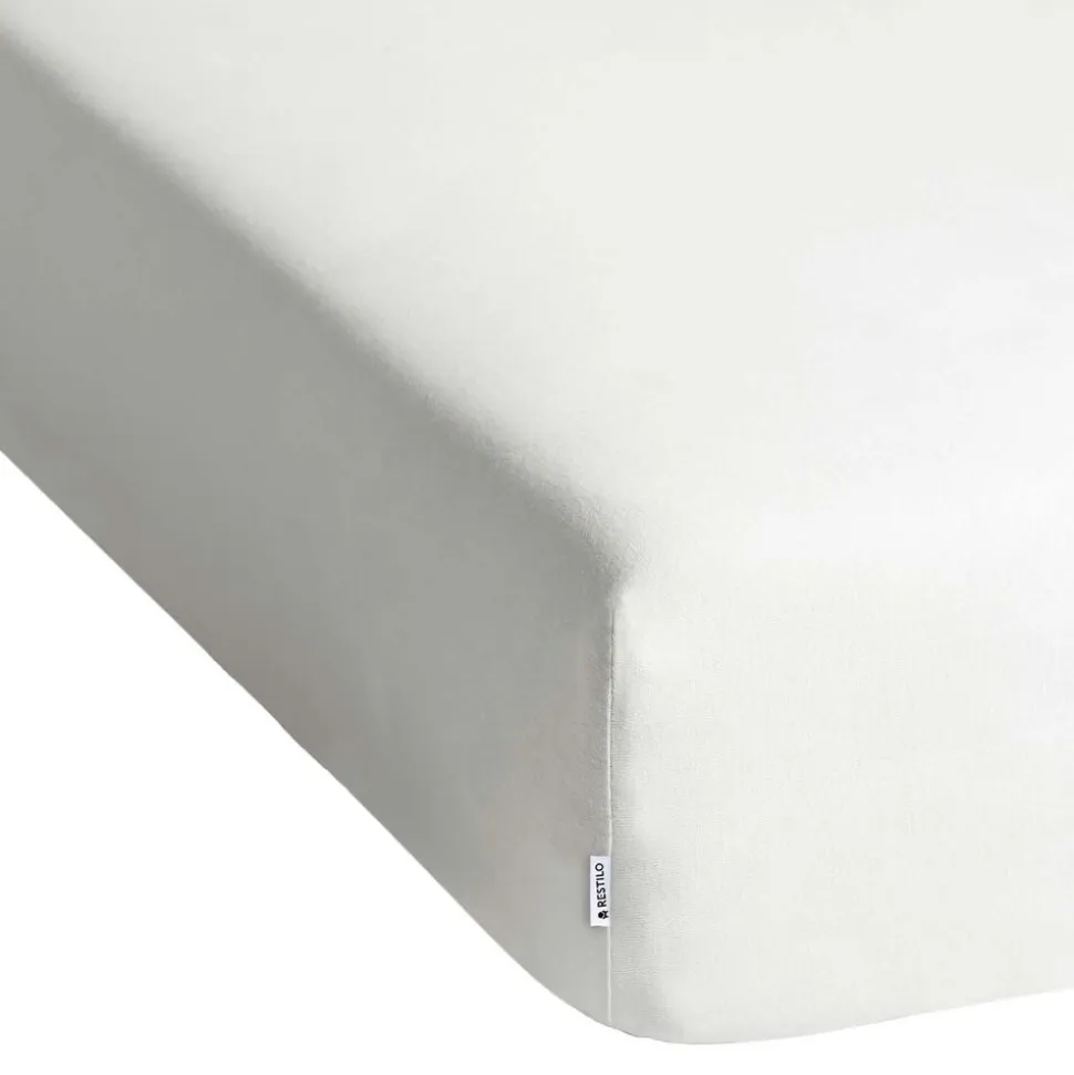 Prześcieradło z gumką 80-90 x 200 cm Restilo Amber, białe