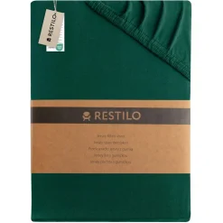 Prześcieradło z gumką 80-90 x 200 cm Restilo Amber, zielone