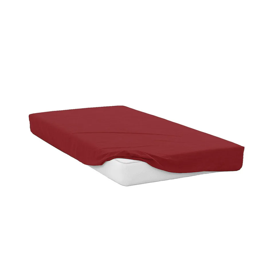 Prześcieradło z gumką 180 x 200 x 25 cm Soft Jersey, czerwone
