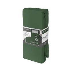 Prześcieradło z gumką 90 x 200 x 25 cm Soft Jersey, zielone