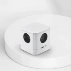 Przedłużacz kostka Hykker, 4 gniazda, USB-A, USB-C, biały