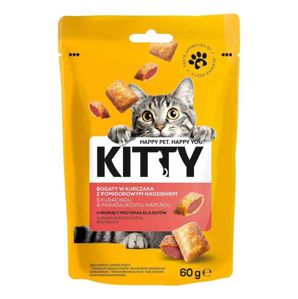 Przekąska dla kota Kitty, poduszeczki, 8 x 60 g, pomidory