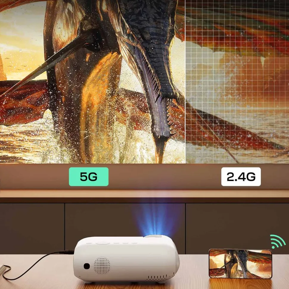 Przenośny projektor Yoton Y9, Full HD, 450 ANSI lumenów