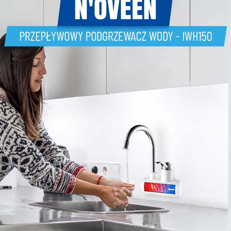 Przepływowy podgrzewacz wody NOVEEN IWH150, 2 – 2,5 l/min