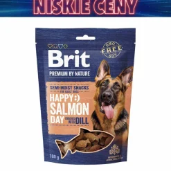 Przysmak dla psa Brit Premium By Nature, łosoś z koperkiem, 10 x 180 g