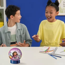 Puzzle Ravensburger Koci Domek Gabi, świecąca kula 3D, 75 elementów