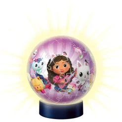 Puzzle Ravensburger Koci Domek Gabi, świecąca kula 3D, 75 elementów