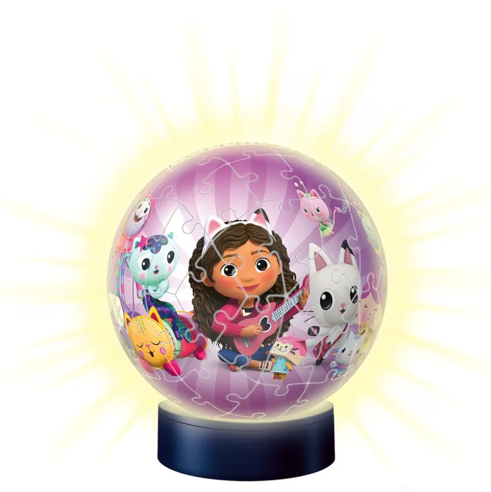 Puzzle Ravensburger Koci Domek Gabi, świecąca kula 3D, 75 elementów
