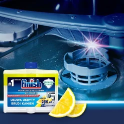 Płyn do czyszczenia zmywarki Finish Lemon, 2 x 250 ml