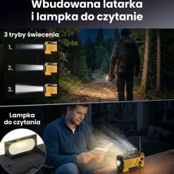 Radio na korbkę Extralink Power Ranger SR-4000, z powerbankiem i latarką