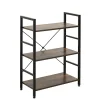 Regał loft 60 x 28 x 85 cm OTE, 3 półki, melamina, ciemnobrązowy