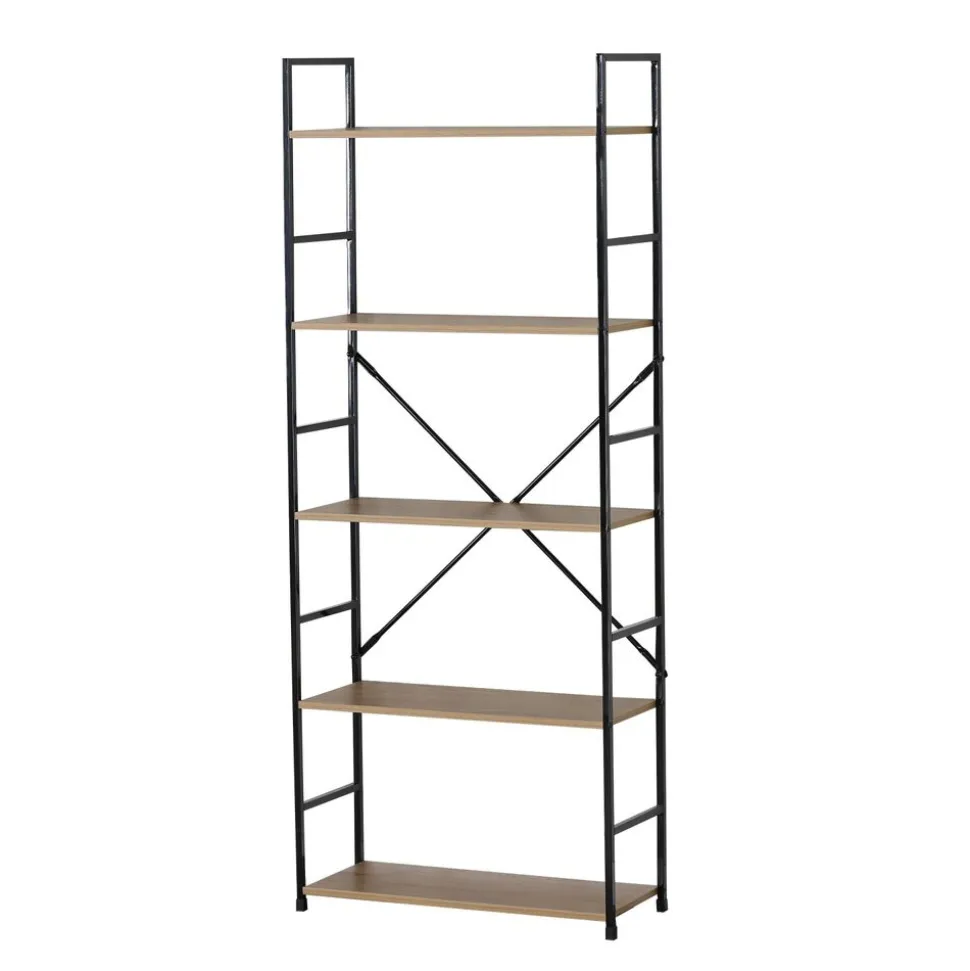 Regał 58,6 x 23,5 x 144 cm Sanico, 5 półek, dębowy