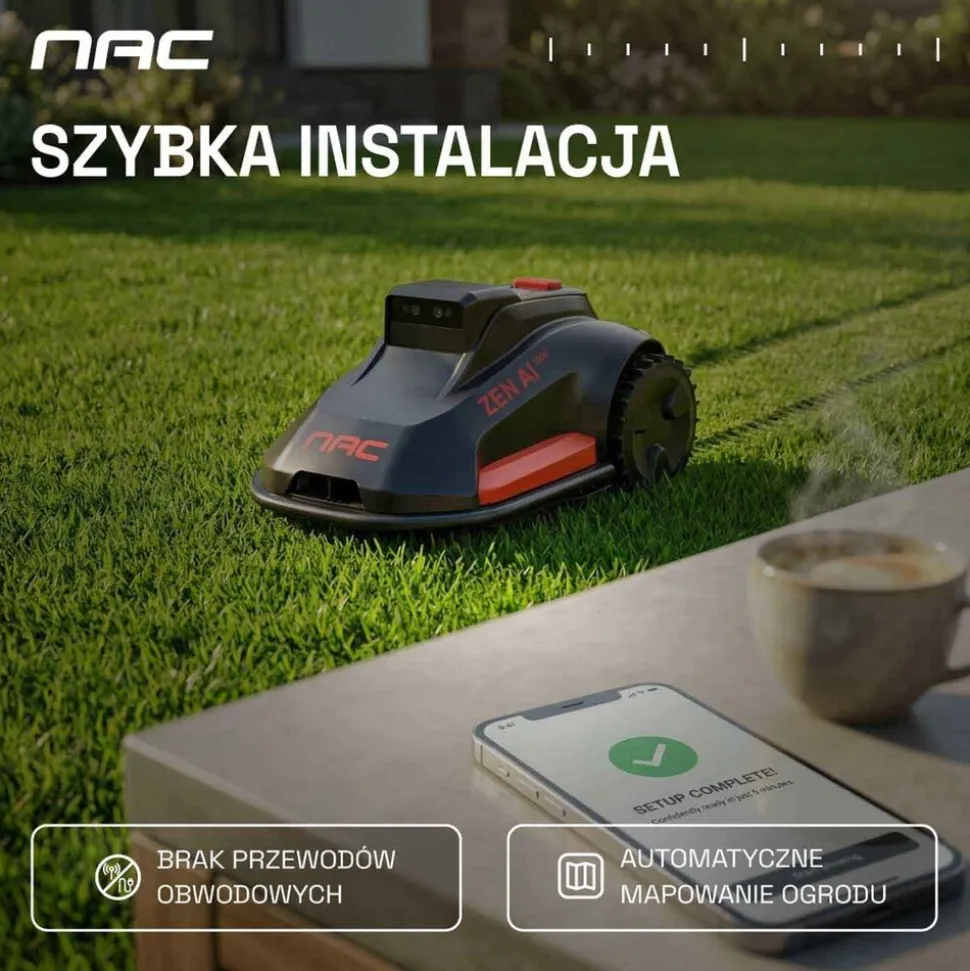 Robot koszący NAC N01000-AI, do 1000 m²