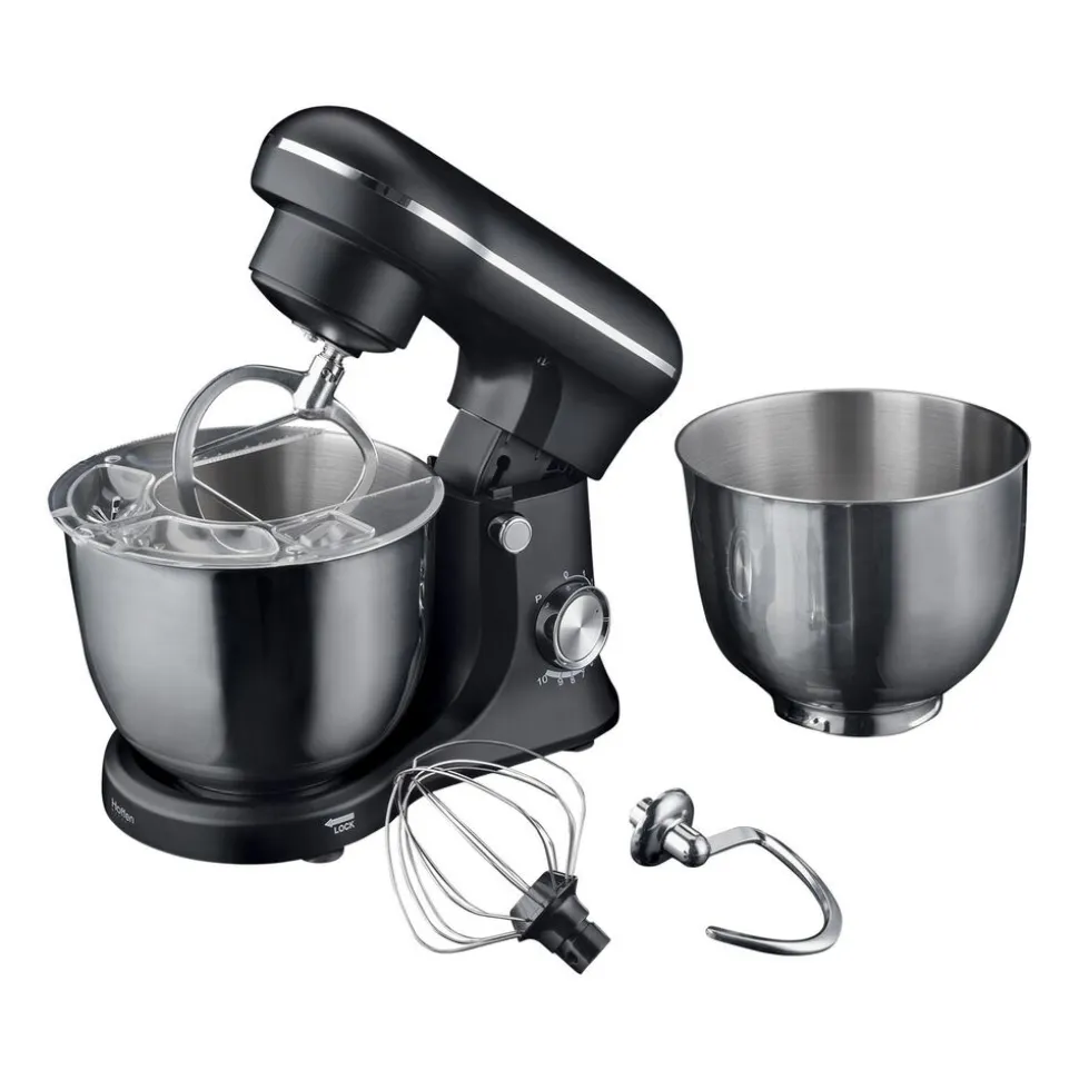 Robot planetarny Hoffen Expert, 1500 W, 2 misy 4 l i 5 l, czarny