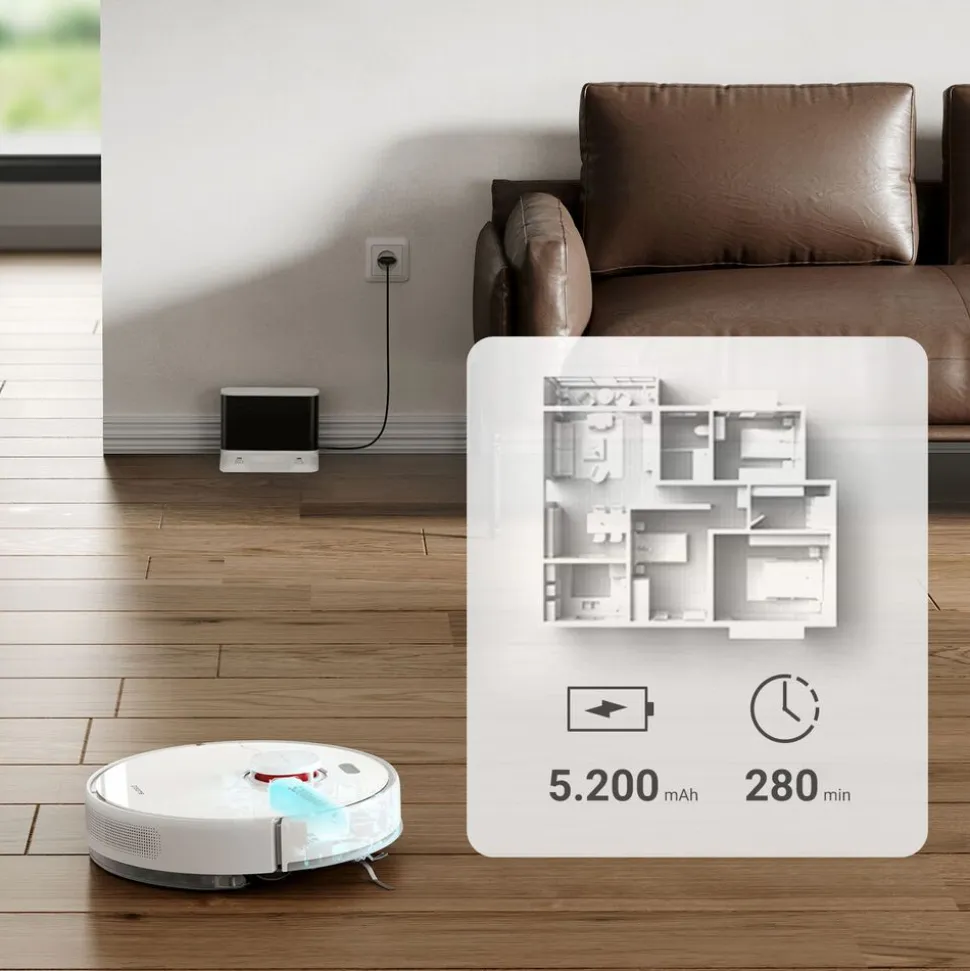 Robot sprzątający DreameBot D10s, z funkcją mopowania, 5000 Pa