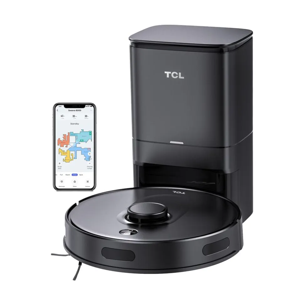 Robot sprzątający TCL Sweeva 6500 Black, 2700 Pa, 4 tryby pracy