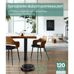 Robot sprzątający TCL Sweeva 1000, czarny, akumulatorowy