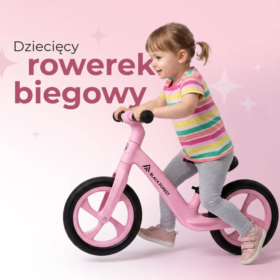 Rowerek biegowy Black Forest Speedykid, 12'', różowy