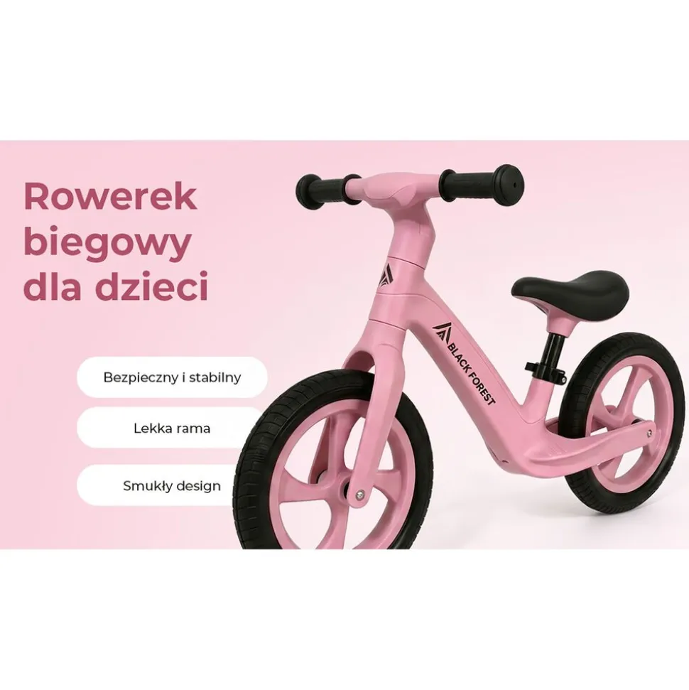 Rowerek biegowy Black Forest Speedykid, 12'', różowy
