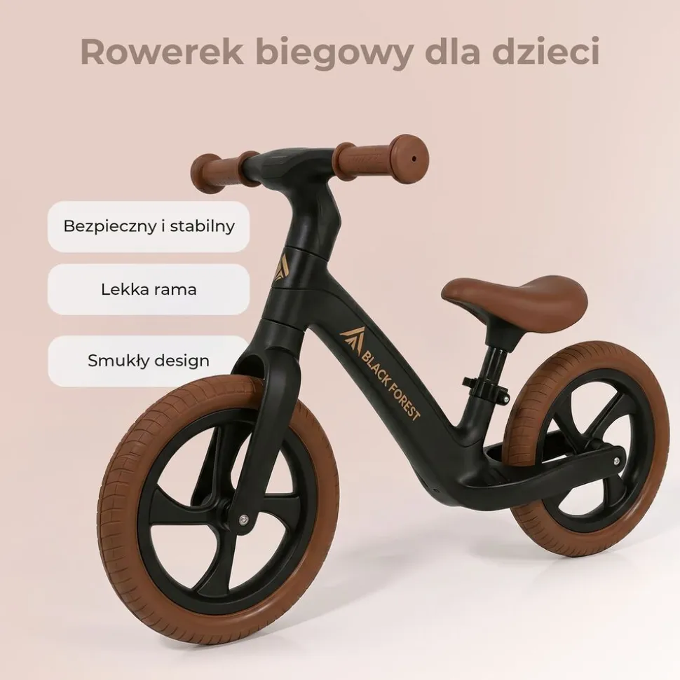 Rowerek biegowy Black Forest Speedykid, 12'', czarny