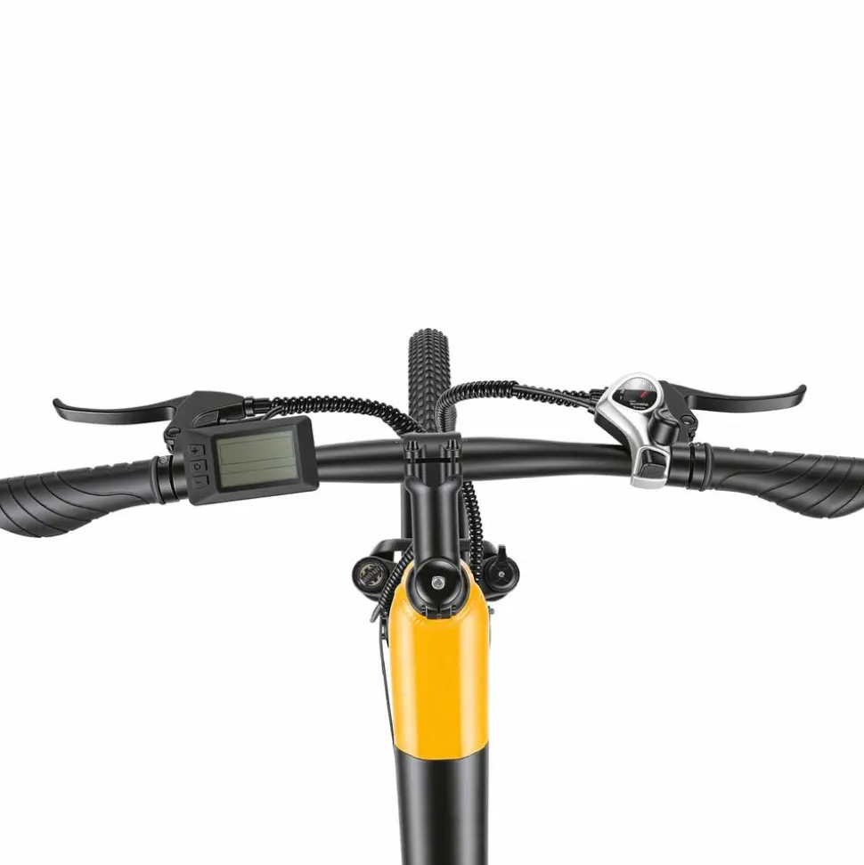Rower elektryczny damski Bikfun AMAK00053, koła 26'', żółty