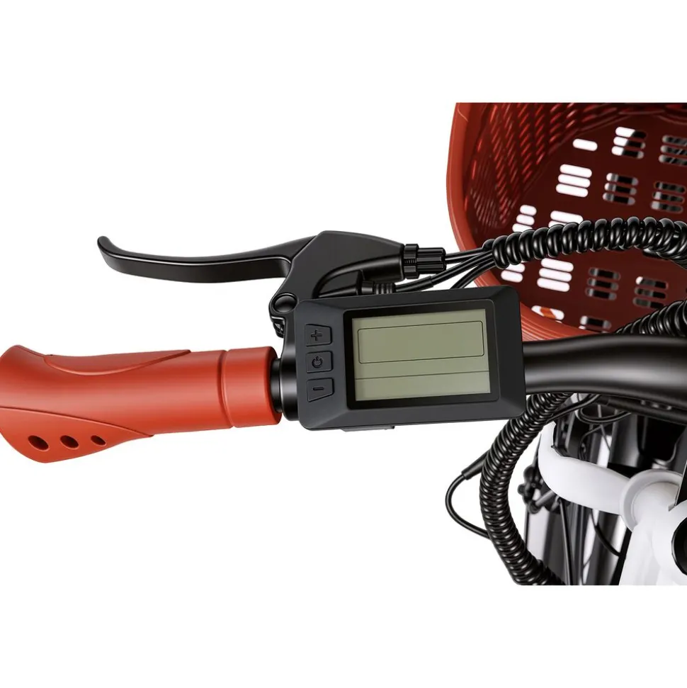 Rower elektryczny damski Bikfun AMAK00052, koła 26'', biały