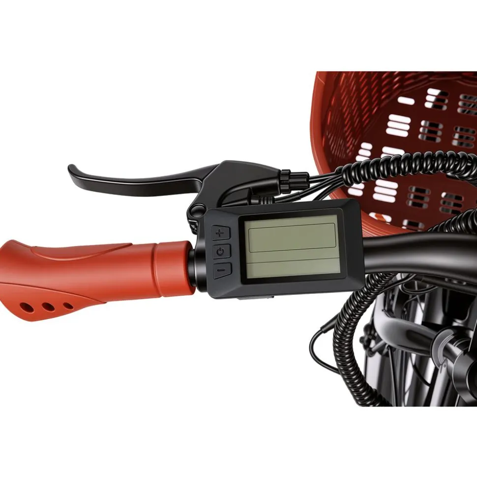 Rower elektryczny damski Bikfun AMAK00052, koła 26'', czarny
