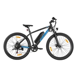 Rower elektryczny MTB Ancheer, 27,5”, czarny z niebieskimi elementami