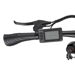 Rower elektryczny MTB Ancheer, 27,5”, czarny z niebieskimi elementami