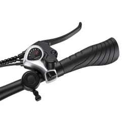 Rower elektryczny MTB Ancheer, 27,5”, czarny z zielonymi elementami