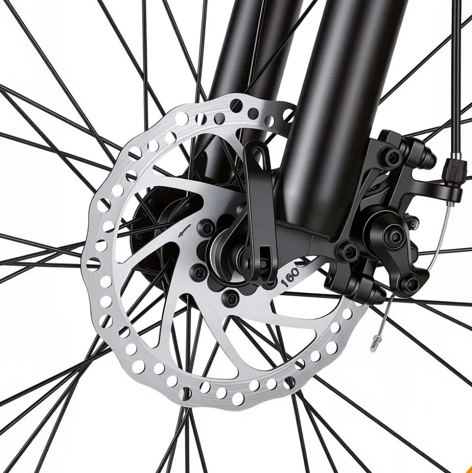 Rower elektryczny MTB Ancheer, 27,5”, czarny z białymi elementami