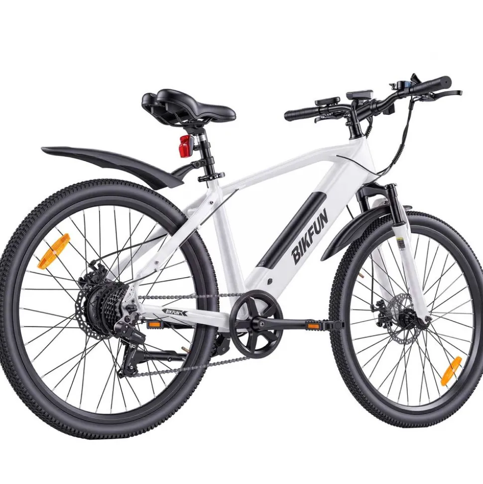 Rower elektryczny MTB Bikfun AMAK00054, koła 26'', biały