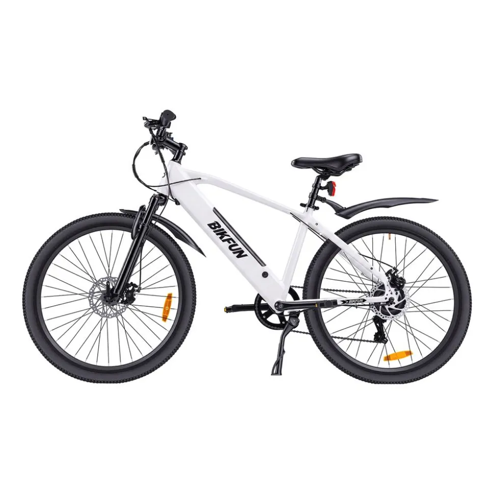 Rower elektryczny MTB Bikfun AMAK00054, koła 26'', biały