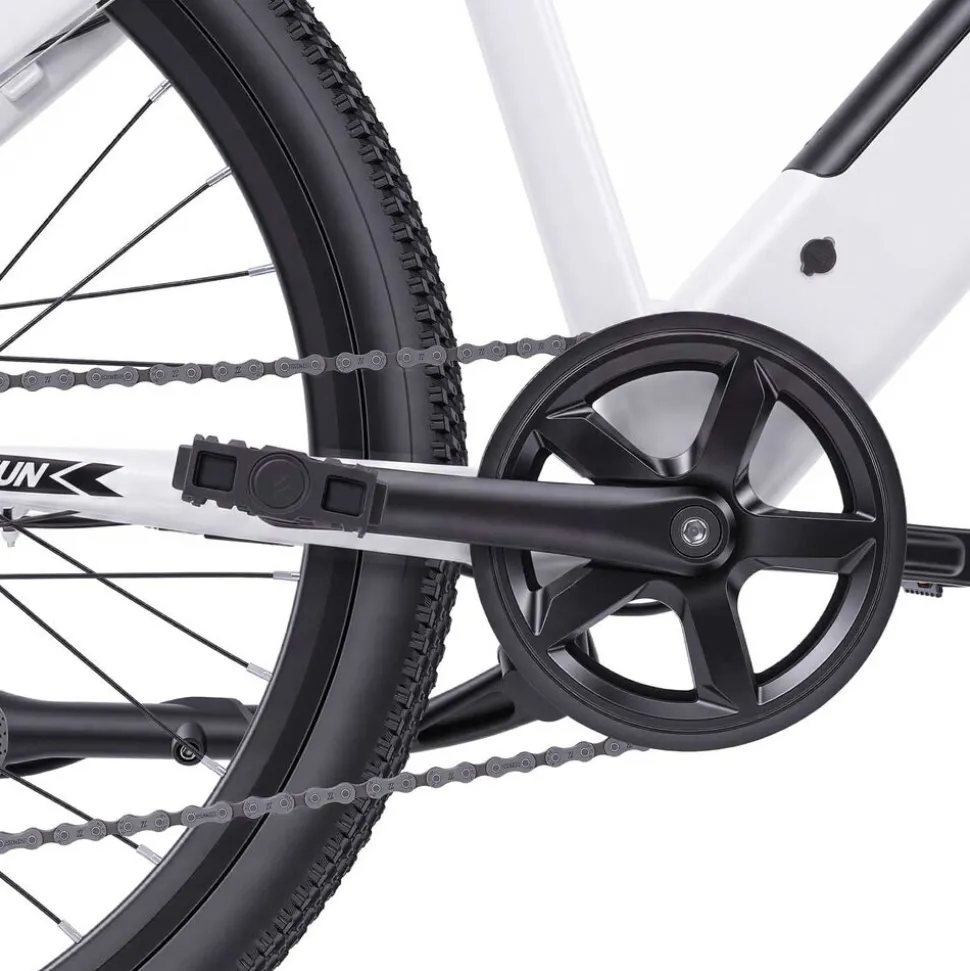 Rower elektryczny MTB Bikfun AMAK00054, koła 26'', biały