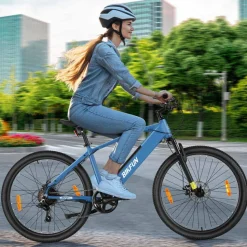 Rower elektryczny MTB Bikfun AMAK00054, koła 26'', niebieski