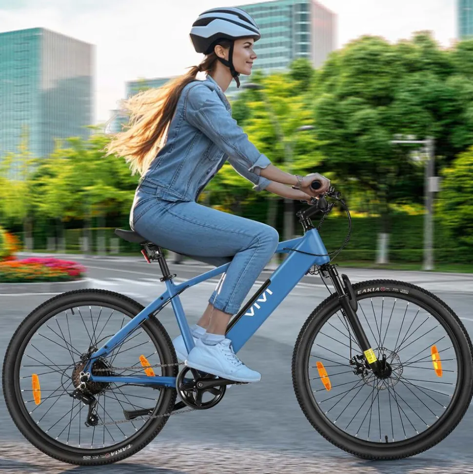 Rower elektryczny MTB Vivi, 26'', błękitny