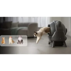 Samoczyszcząca kuweta dla kota Amicura Cura X1, szara