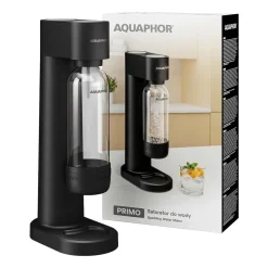 Saturator Aquaphor Primo, butelka 1 l, nabój CO₂, czarny