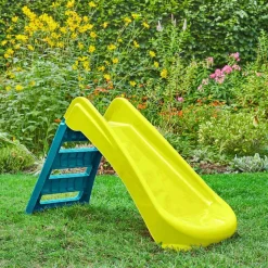 Składana zjeżdżalnia Palplay, 131,5 x 48,5 x 72 cm, turkusowo-zielona