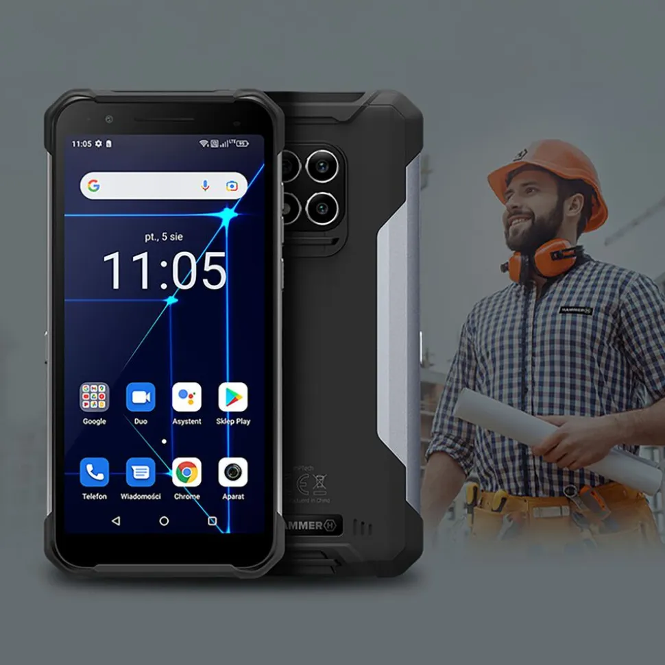 Smartfon Hammer Builder 6/128 GB, 6”, czarny