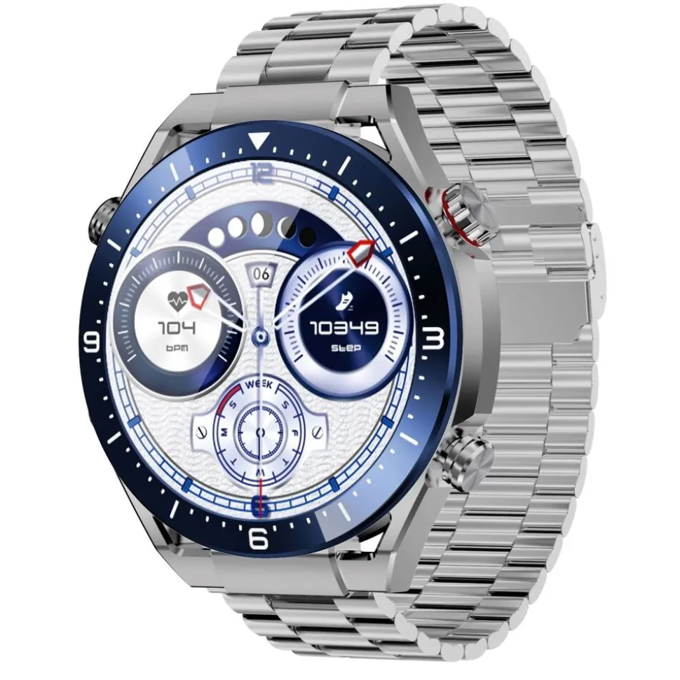 Smartwatch Ecowatch 1, 3 wymienne paski, srebrny