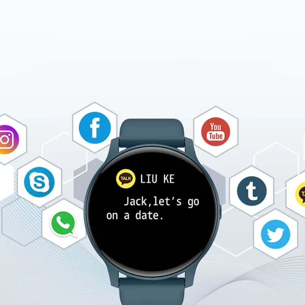 Smartwatch Iutech S40, 1,3”, wodoodporny, niebieski