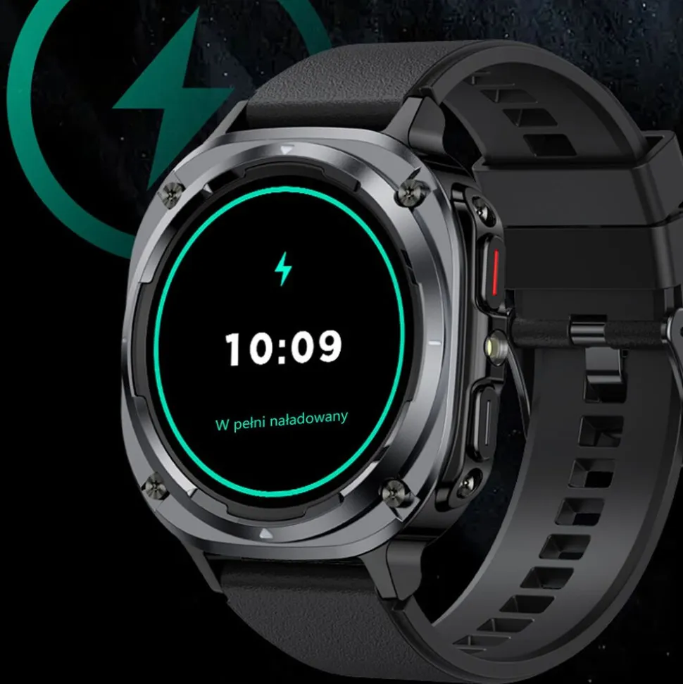 Smartwatch Iutech S90Z, 1,39", wodoodporny, czarny