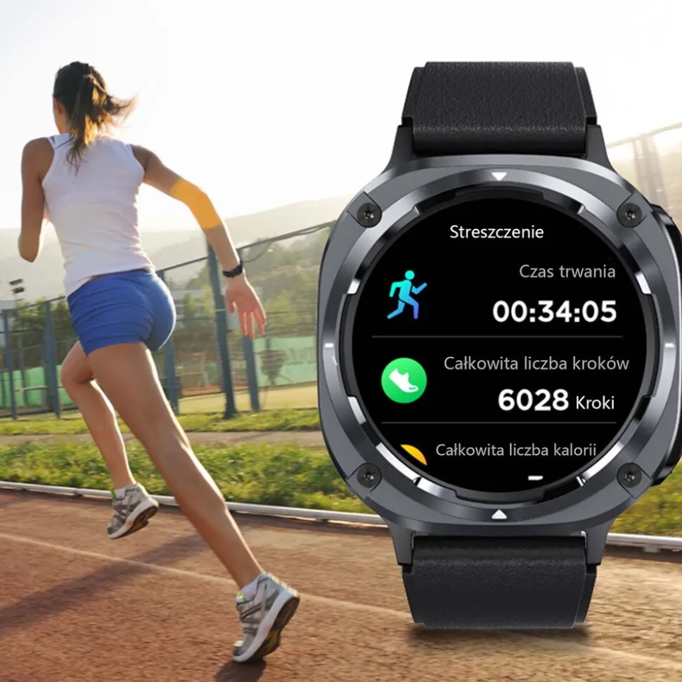 Smartwatch Iutech S90Z, 1,39", wodoodporny, czarny
