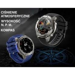 Smartwatch Tracer GP-Fit2, 1,43'', wodoodporny, 2 paski, czarny, granatowy