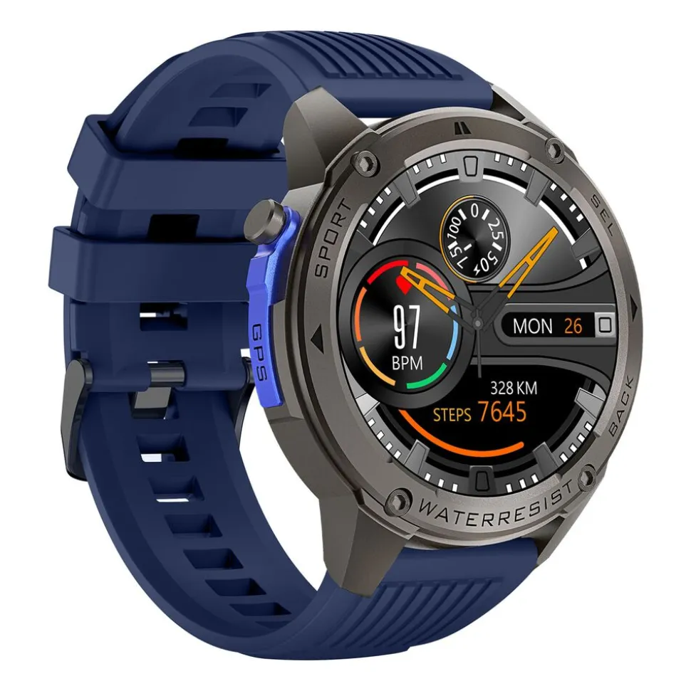Smartwatch Tracer GP-Fit2, 1,43'', wodoodporny, 2 paski, czarny, granatowy