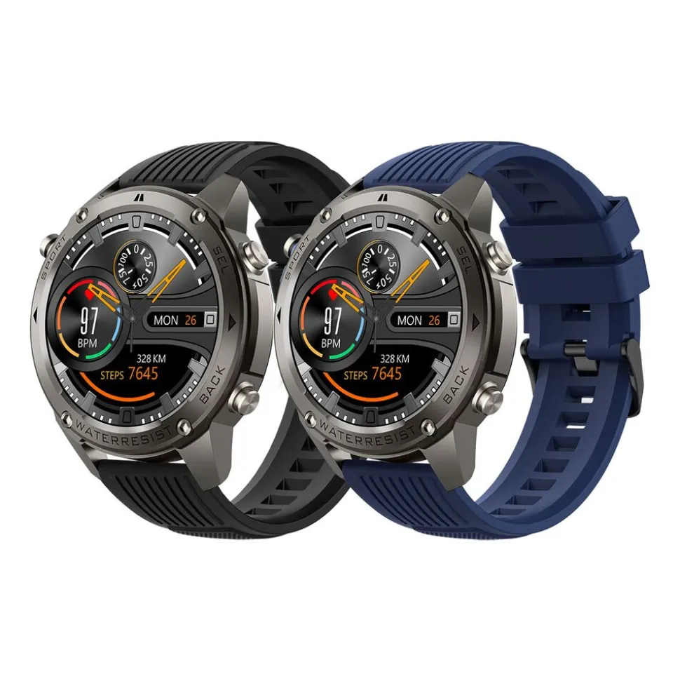 Smartwatch Tracer GP-Fit2, 1,43'', wodoodporny, 2 paski, czarny, granatowy
