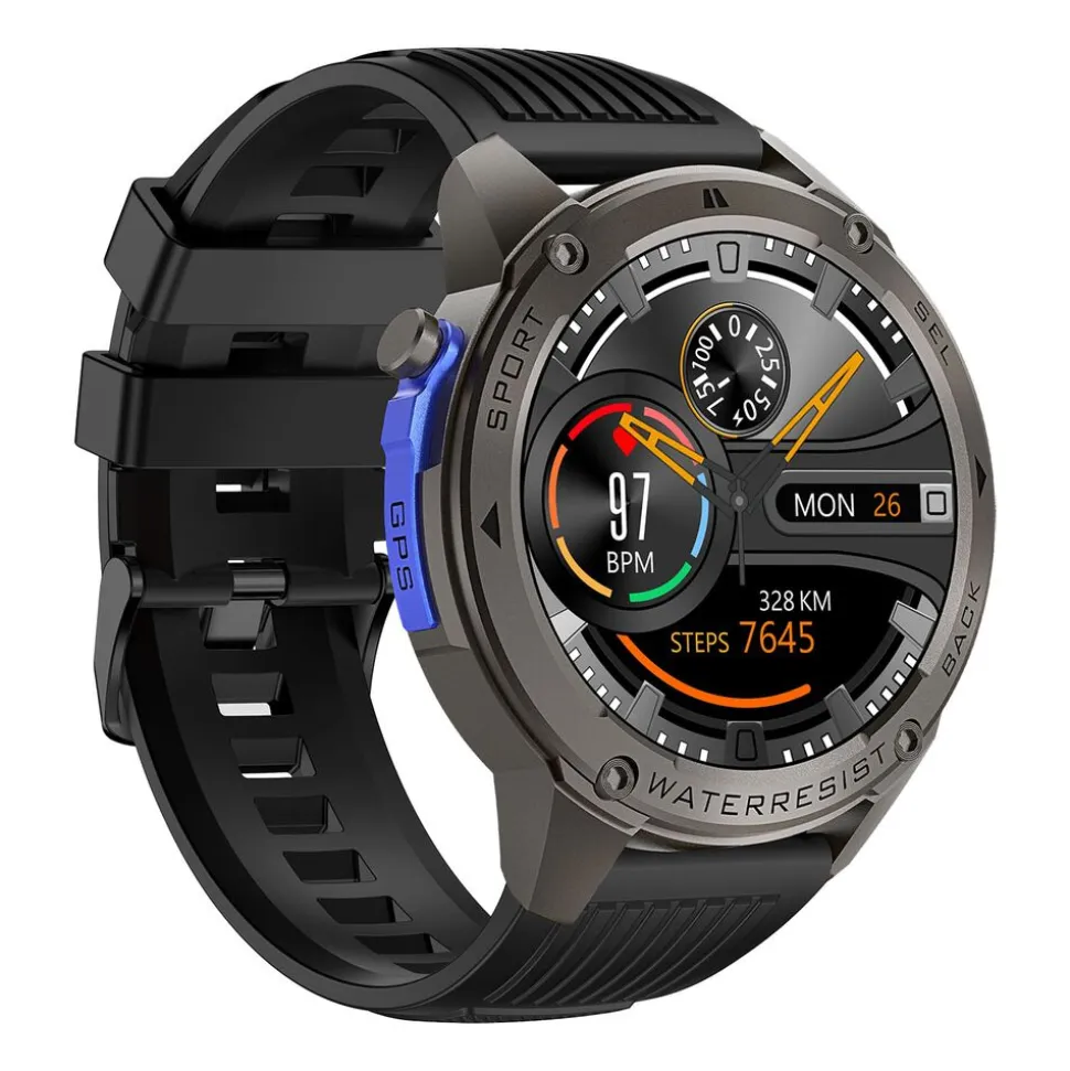 Smartwatch Tracer GP-Fit2, 1,43'', wodoodporny, 2 paski, czarny, granatowy