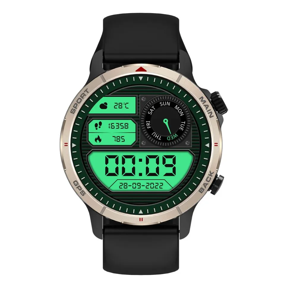Smartwatch Tracer GP-Navi BK, wodoodporny, czarny