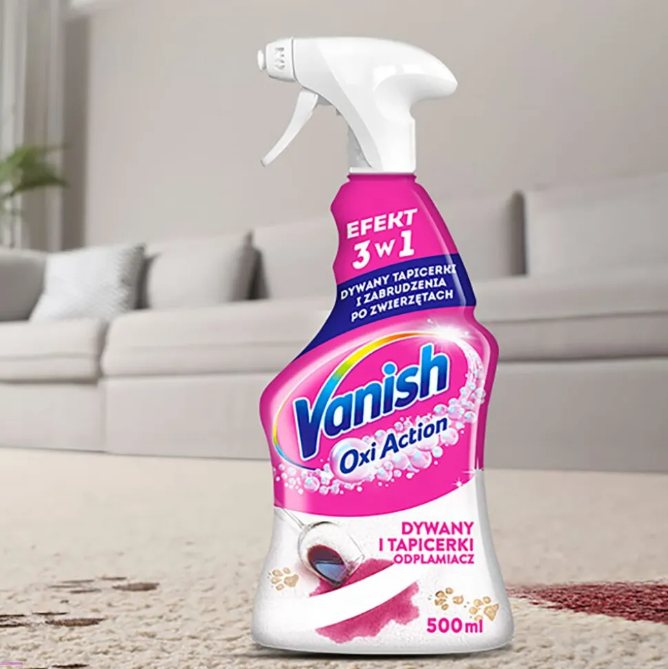Spray do czyszczenia dywanów i tapicerek Vanish Oxi Action, 500 ml